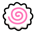 How Fish Cake with Swirl emoji looks on Softbank.