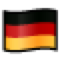 How Flag: Germany emoji looks on Softbank.