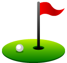 A quoi ressemblent les emoji Drapeau de golf sur Softbank.