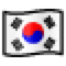 Bagaimana Flag: South Korea emoji terlihat di Softbank.