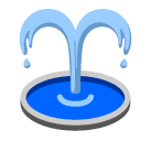 Bagaimana Fountain emoji terlihat di Softbank.