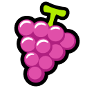 Bagaimana Grapes emoji terlihat di Softbank.