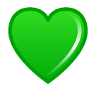 Bagaimana Green Heart emoji terlihat di Softbank.