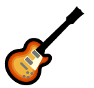 Bagaimana emoji Gitar kelihatan di Softbank.