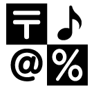 A quoi ressemblent les emoji Saisie de symboles sur Softbank.