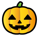 How Jack-O-Lantern emoji looks on Softbank.