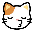 How Kissing Cat emoji looks on Softbank.