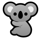 Bagaimana Koala emoji terlihat di Softbank.