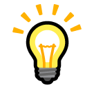 How Light Bulb emoji looks on Softbank.