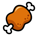 How Meat on Bone emoji looks on Softbank.