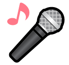 Bagaimana Microphone emoji terlihat di Softbank.