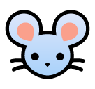 Bagaimana emoji Muka tikus kelihatan di Softbank.