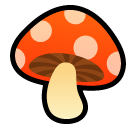 Bagaimana Mushroom emoji terlihat di Softbank.