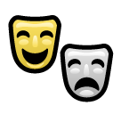 How Performing Arts emoji looks on Softbank.