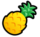 Ananas emojisi Softbank üzerinde nasıl görünüyor.