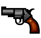 Bagaimana emoji Pistol air kelihatan di Softbank.