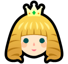 Bagaimana Princess emoji terlihat di Softbank.