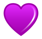 A quoi ressemblent les emoji Cœur violet sur Softbank.