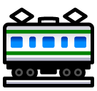 How Railway Car emoji looks on Softbank.