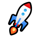 How Rocket emoji looks on Softbank.