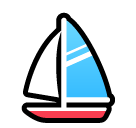 Bagaimana Sailboat emoji terlihat di Softbank.