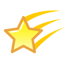 How Shooting Star emoji looks on Softbank.