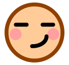 How Smirking Face emoji looks on Softbank.