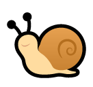 Bagaimana Snail emoji terlihat di Softbank.