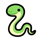 Bagaimana Snake emoji terlihat di Softbank.