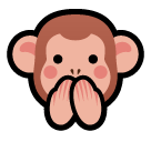 How Speak-No-Evil Monkey emoji looks on Softbank.