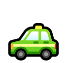 Bagaimana Taxi emoji terlihat di Softbank.