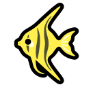 Bagaimana Ikan tropis emoji terlihat di Softbank.