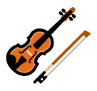 A quoi ressemblent les emoji Violon sur Softbank.