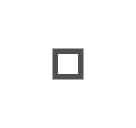 How White Small Square emoji looks on Softbank.