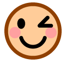 How Winking Face emoji looks on Softbank.