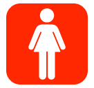 How Women’s Room emoji looks on Softbank.