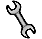 How Wrench emoji looks on Softbank.