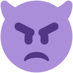 How Angry Face with Horns emoji looks on Twitter.