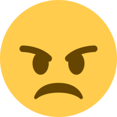 Πώς φαίνεται το emoji Θυμός στο Twitter.