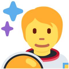 Hur Astronaut emoji ser ut på Twitter.