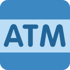 How ATM Sign emoji looks on Twitter.