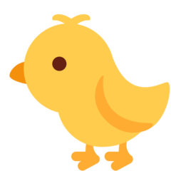 Como o emoji do Pintinho de perfil é exibido no Twitter.