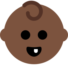 How Baby: Dark Skin Tone emoji looks on Twitter.