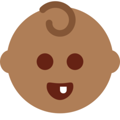 How Baby: Medium-Dark Skin Tone emoji looks on Twitter.