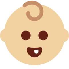 How Baby: Medium-Light Skin Tone emoji looks on Twitter.