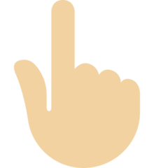 Hur Pekfinger upp: mellanljus hy emoji ser ut på Twitter.