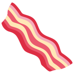 Hur Bacon emoji ser ut på Twitter.