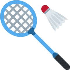 Wie Badminton Emoji auf Twitter aussieht.