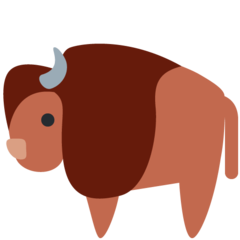 Hvordan Bison emoji ser ud på Twitter.