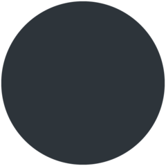 How Black Circle emoji looks on Twitter.